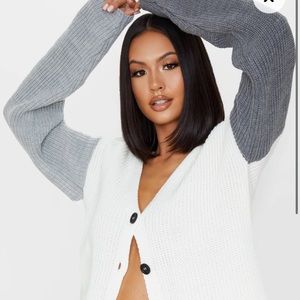 PRETTY LITTLE THING COLOR BLOCK CARDIGAN/SWEATER
